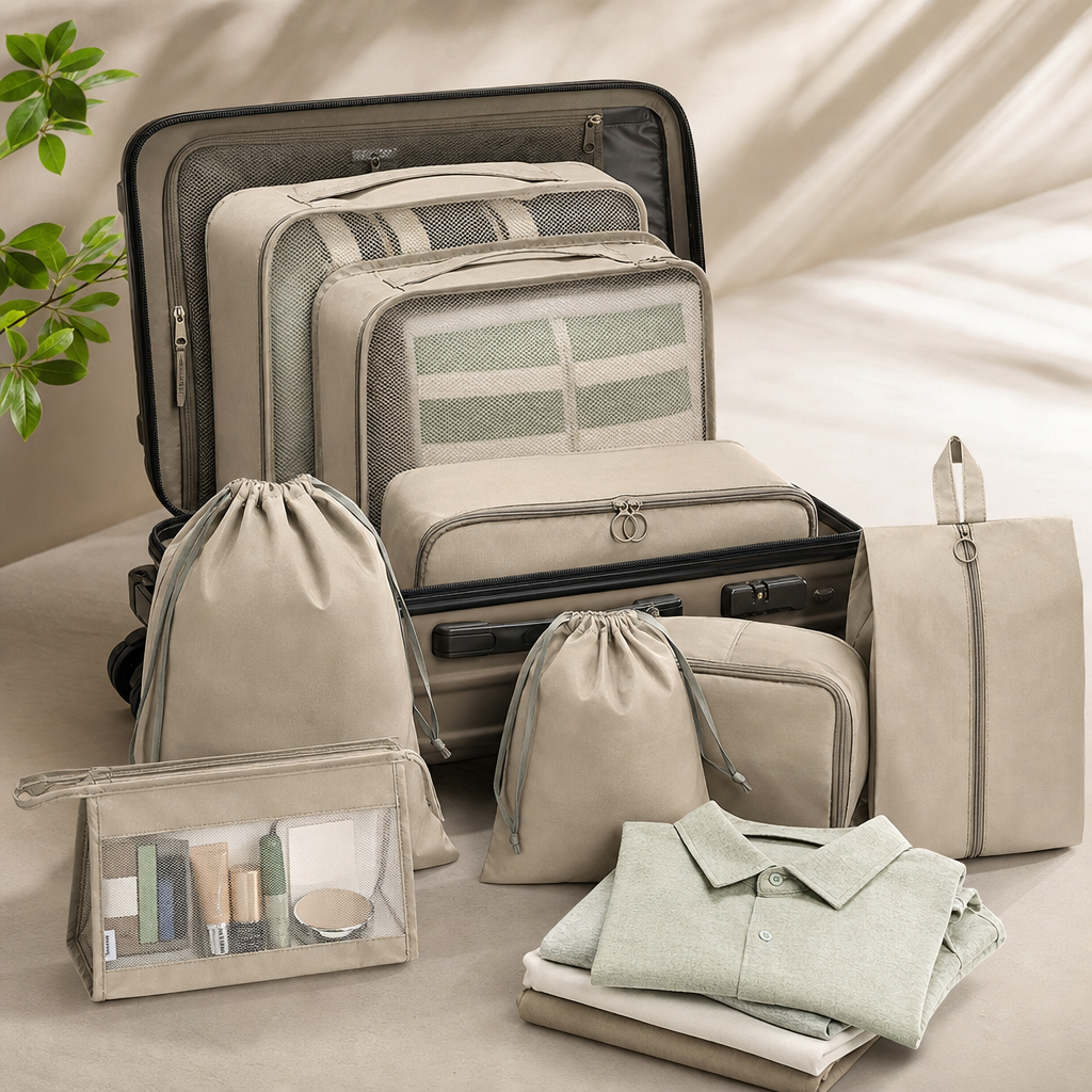 Foldable Polyester Travel Packing Cube Set - Image 2