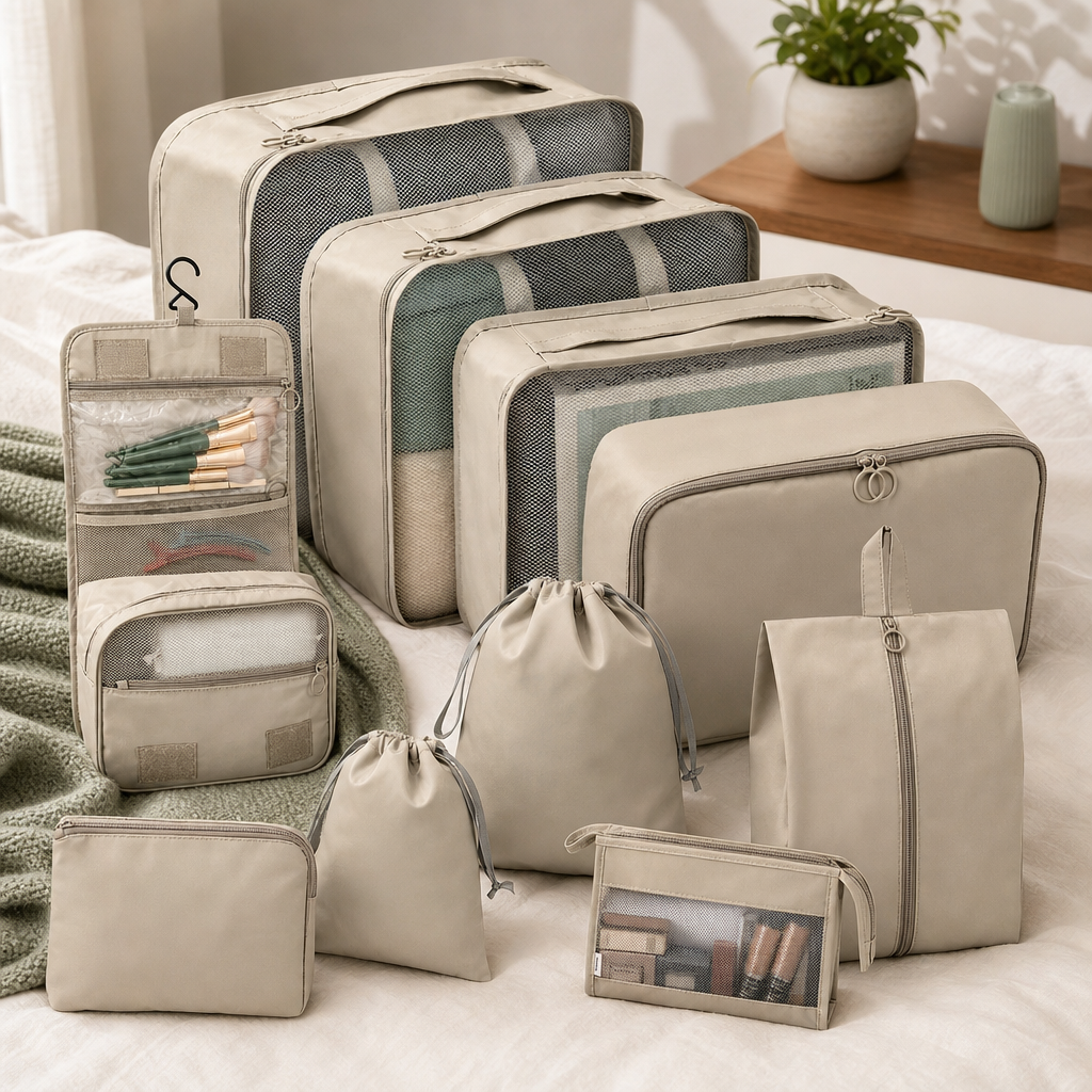 Foldable Polyester Travel Packing Cube Set - Image 4
