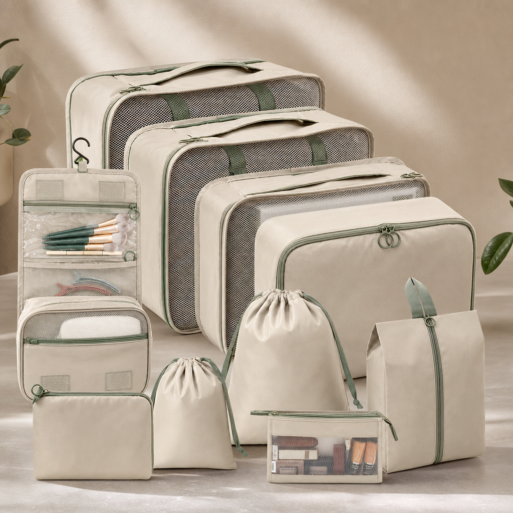 Foldable Polyester Travel Packing Cube Set - Image 5
