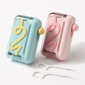 Portable Pop-Up Floss Pick Case with Disposable Picks